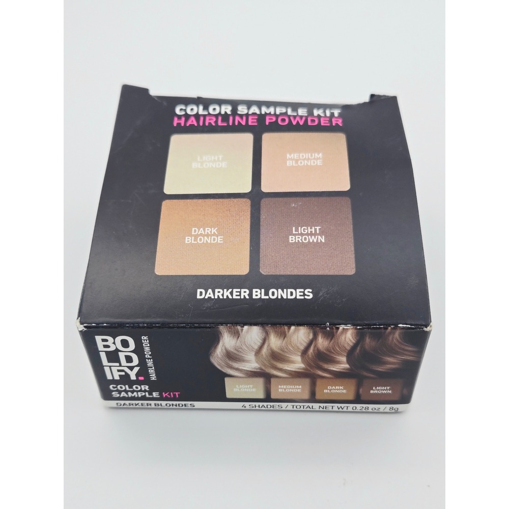 Boldify Hairline Powder Color Sample Kit Darker Blondes 4 Shades 8g New